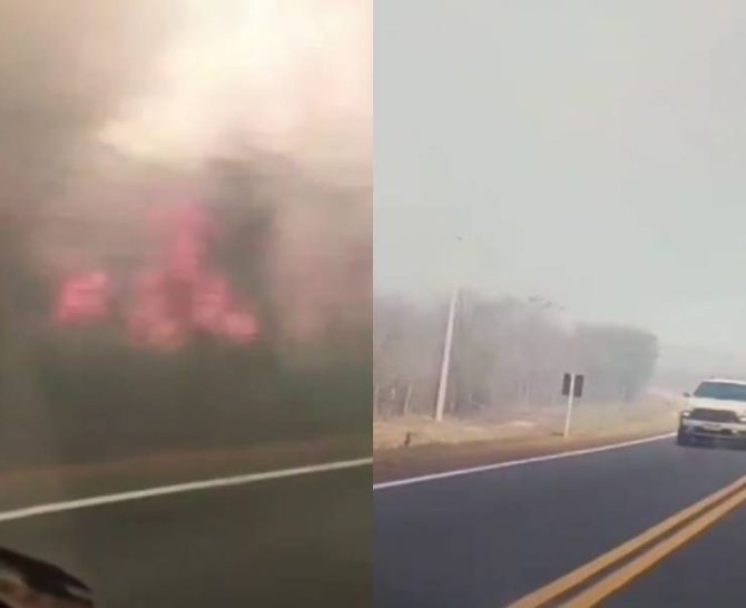 VÍDEO: Fogo atinge ônibus com pacientes e deixa ao menos sete feridos na Bahia
